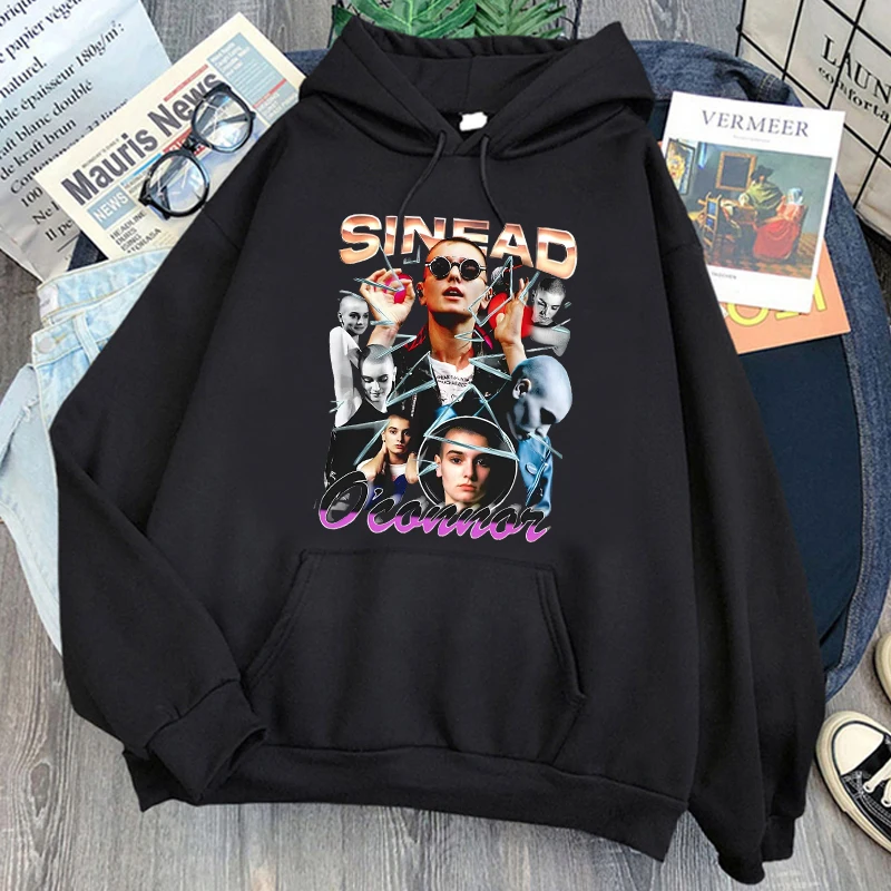 

Sinead O'Connor 1966-2023 Print Hoodies Casual Famous Singer Graphic Sweatshirts Autumn Comfortable Warm Mens Pullovers Winter