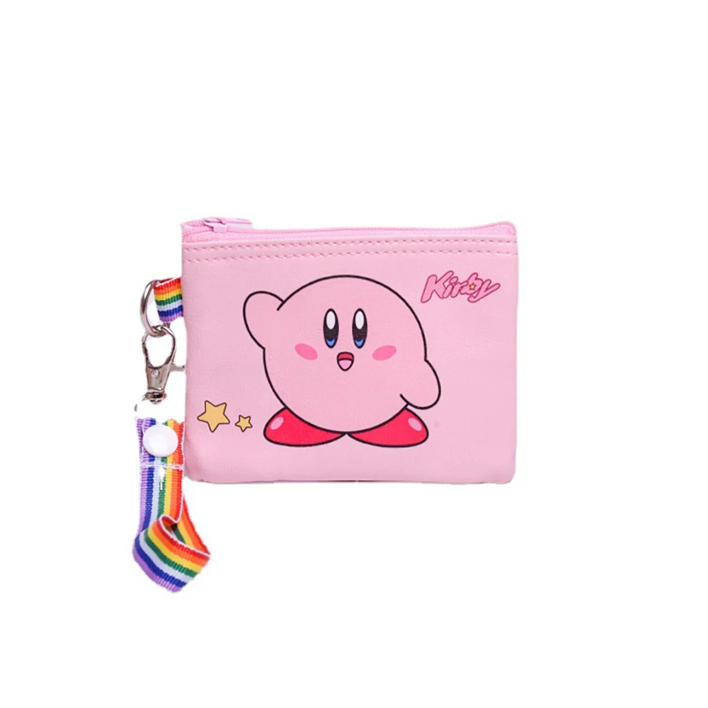 

Sanrio Kirby 12Cm Kawaii Leuke Ster Cartoon Portable Handbag Card Cover Zipper Zero Wallet High Quality Toys Gifts for Childrens