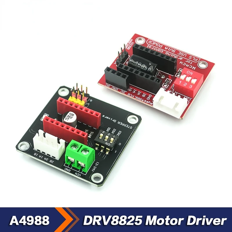 

DRV8825 A4988 42 Stepper Motor Driver Expansion Board 3D Printer Control Shield Module For Arduino for UNO R3 Ramps1.4 DIY kit