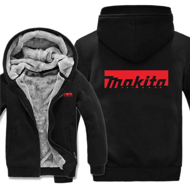 

Winter Makita Tools Hoodies Men Fashion Coat Long Sleeve Zippers Pullover Fleece Liner Jacket Makita Sweatshirts Hoody