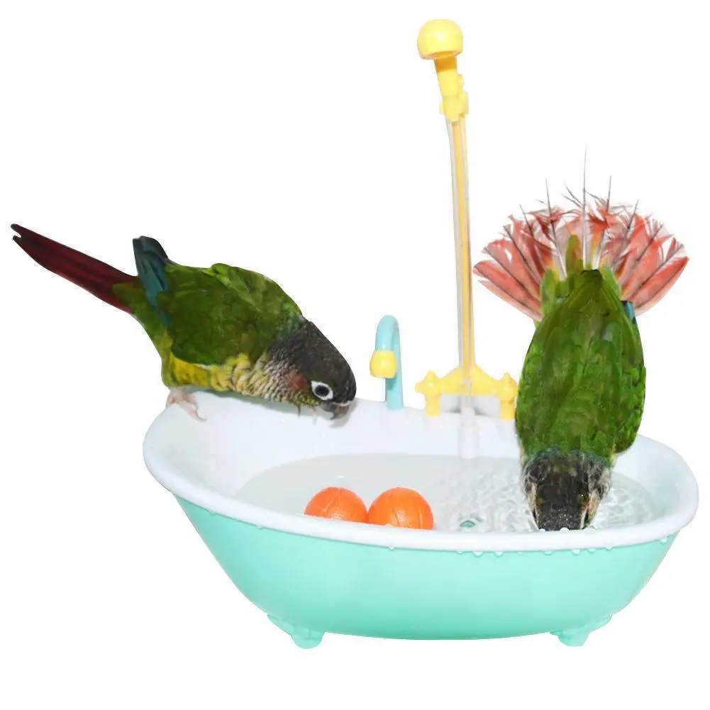 

Parrot Automatic Bathtub Bird Bath Tub Bird Parrot Bathing Shower Accessories Bowl Birdbath Feeder Fountain Shower Parrot T E9G8