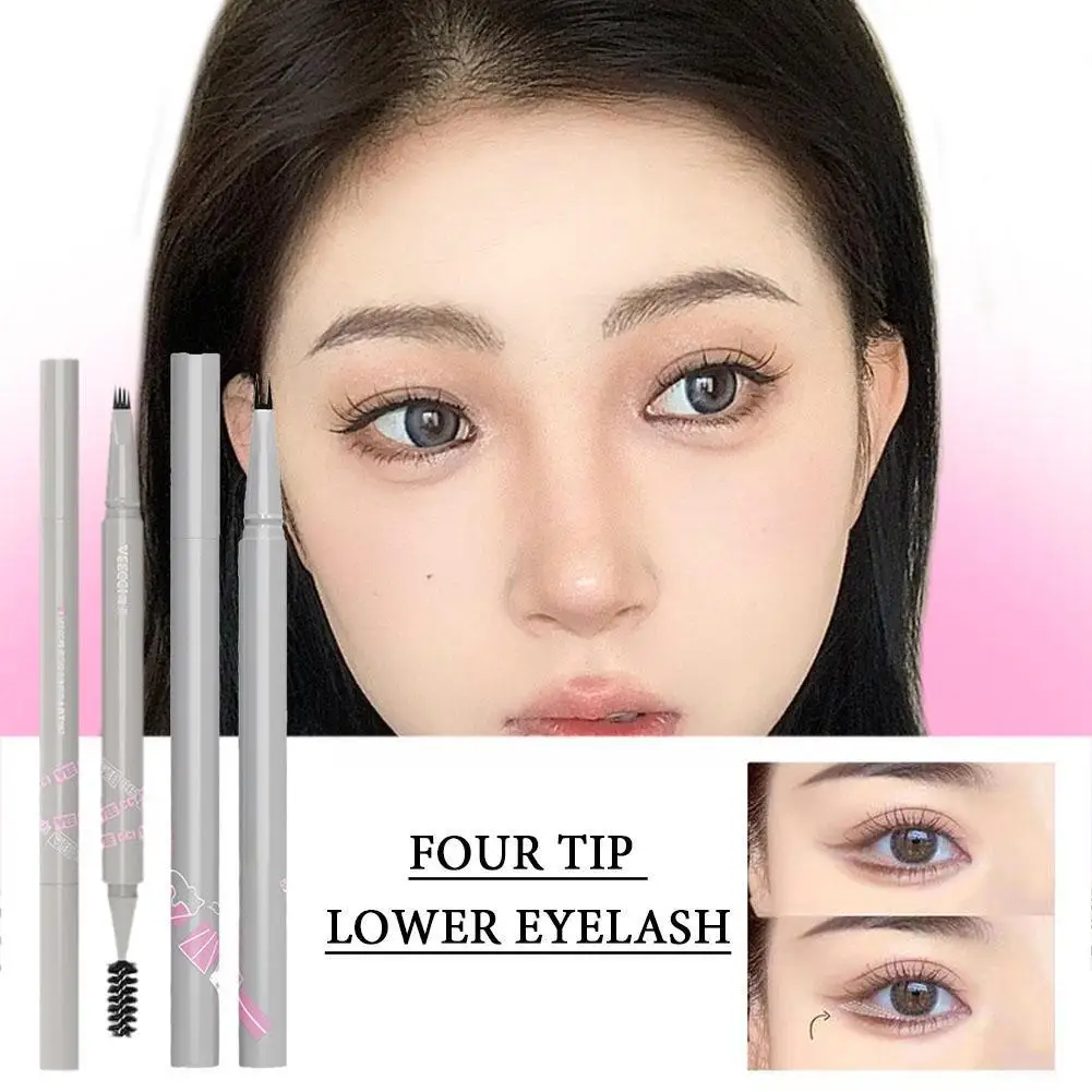 

Матовая Водостойкая Подводка для глаз, черная жидкая подводка для глаз, ручка, быстросохнущая двухсторонняя подводка для глаз, карандаш, ко...