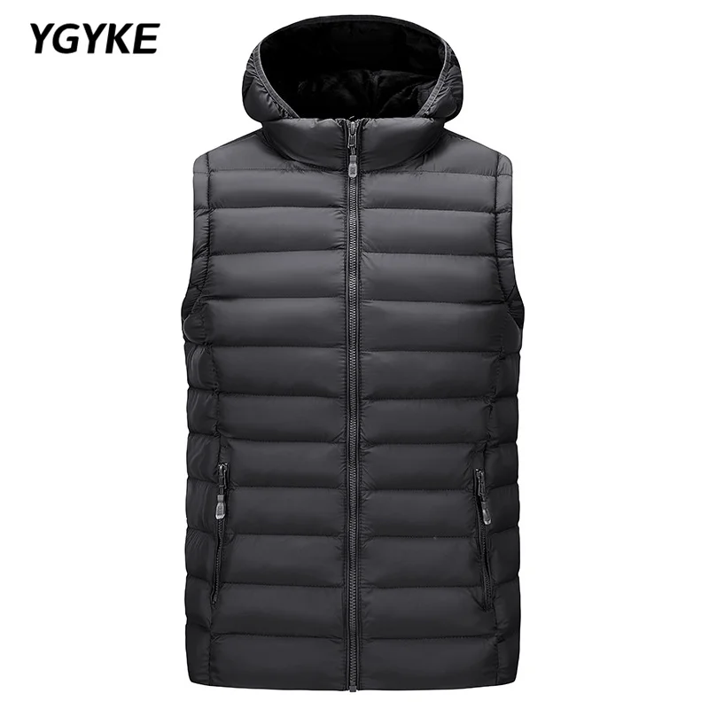 

Lightweight down cotton vest men's autumn and winter Korean version trend hooded vest men's winter vest warm vest jacket