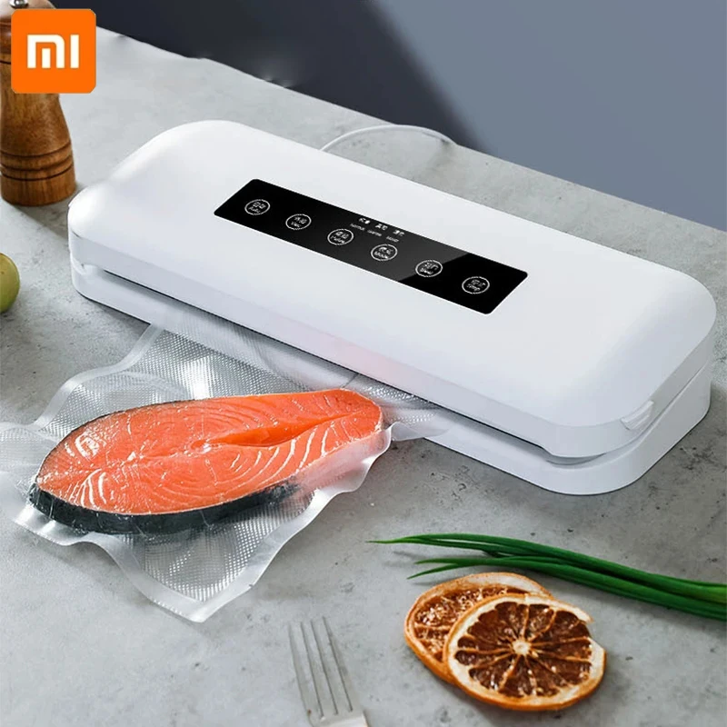 

Вакуумный упаковщик пищевых продуктов Xiaomi, упаковочная машина, автоматический бытовой и кухонный вакуумный упаковщик