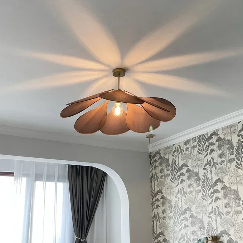 Светодиодная люстра в богемном стиле разноцветный подвесной светильник из льна