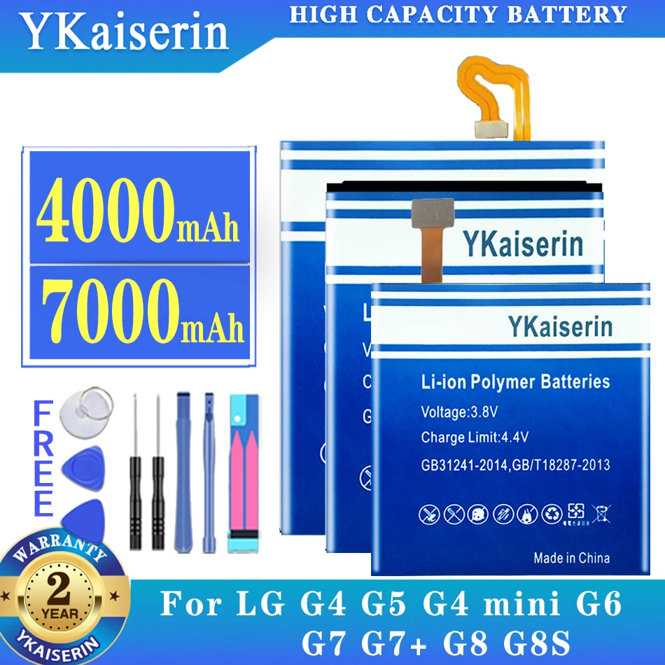 

Battery for LG G5 G6 G7 G8 G8S ThinQ LM-G810/G2 G3 G4 mini G3S G3C G4S G4C H850 H820 H830 H831 H840 H868 LS992 US992 BL42DIF