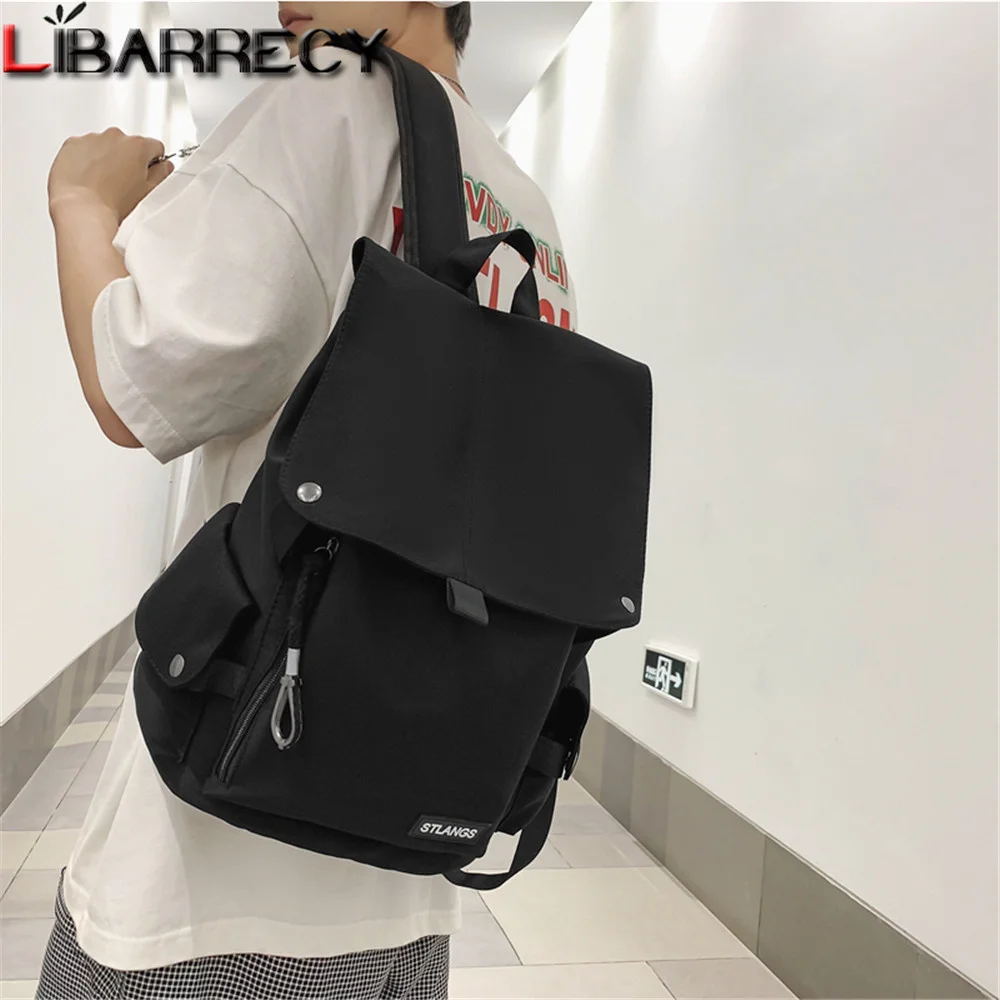 

Молодежный водонепроницаемый нейлоновый женский дорожный рюкзак унисекс, вместительная Студенческая сумка для книг для девочек, повседневная мужская черная сумка для ноутбука