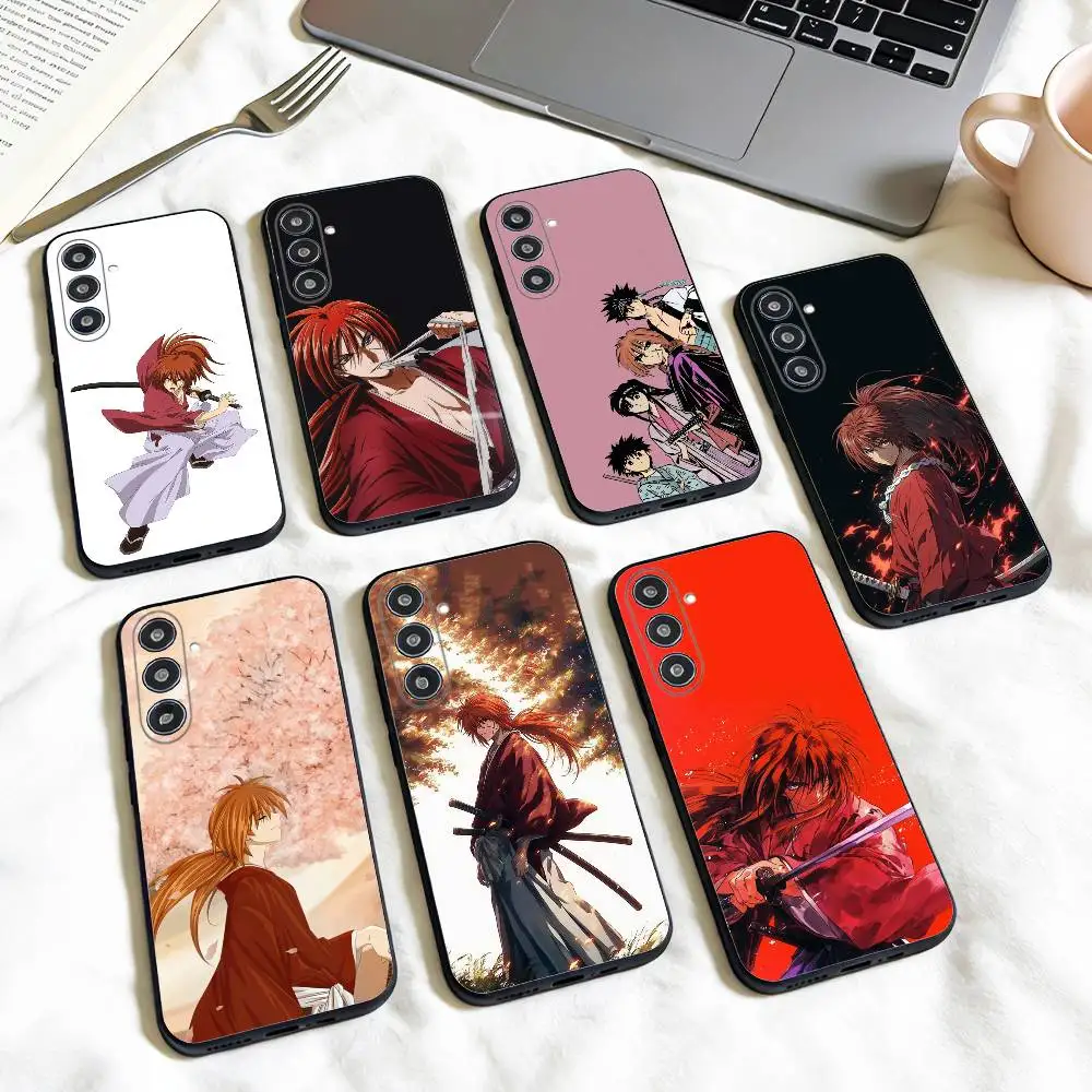 Фото Чехол для телефона Samurai Rurouni K-Kenshin для Samsung Galaxy A73, A72, A71, A70, A53, A52, A51, другие модели, мягкий черный корпус №1