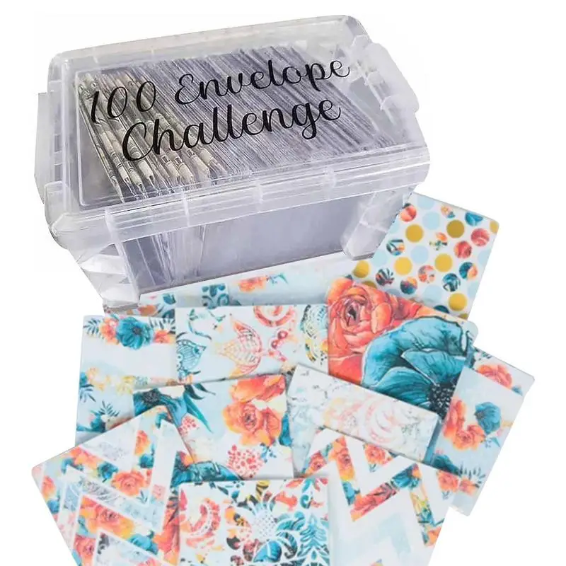 

100 Envelope Challenge Saving Money In 100 Days Budget Planning Handbook Help Kids Learn To Save And Storage Box Ideal For Car