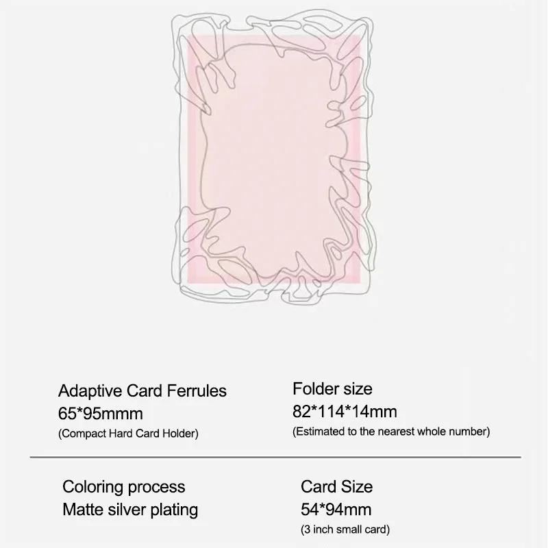 65x95 мм Гальванизированный креативный держатель для карт класса премиум