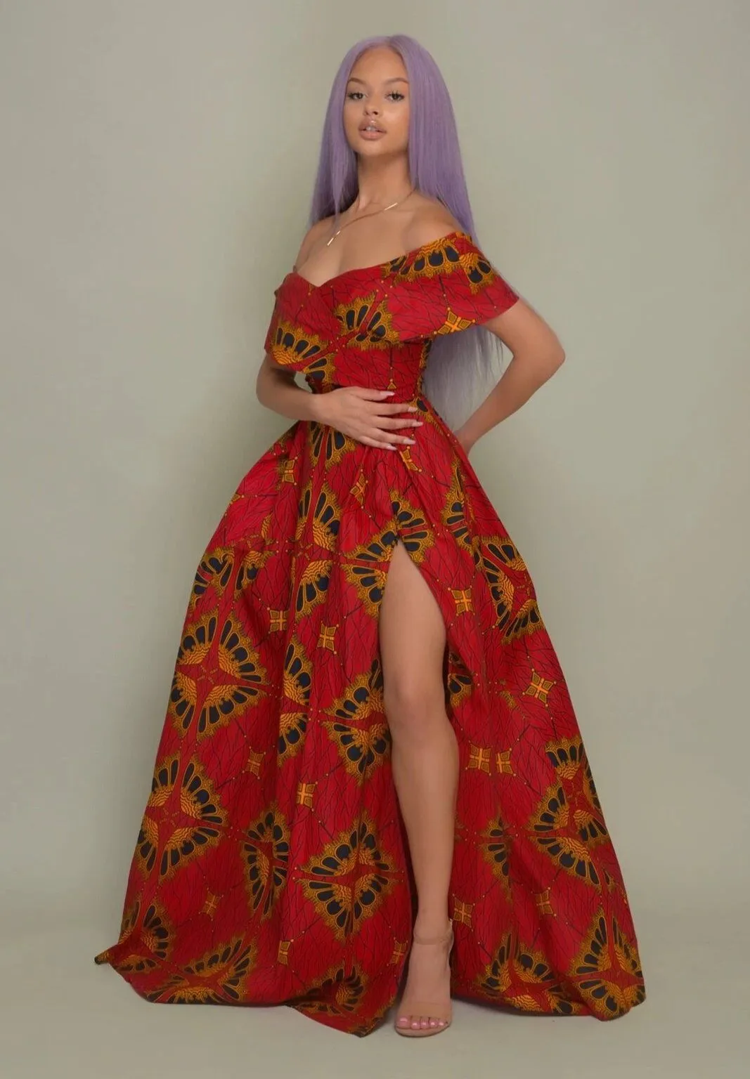 

Female Africa Printing dress sexy long floral party dress