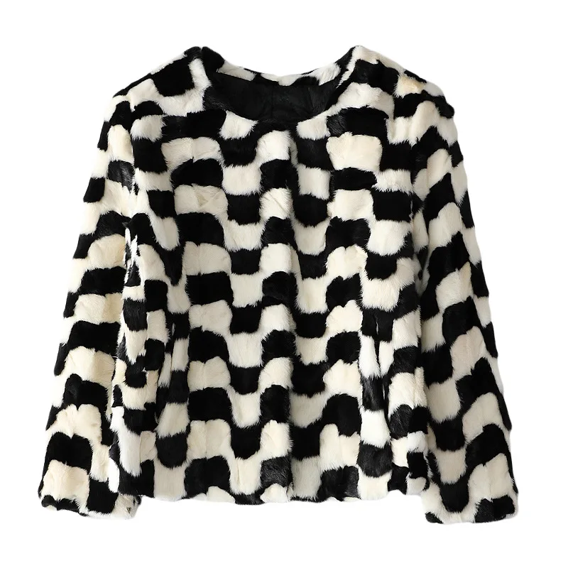 New Mink Mink Fur Coat Red Fur Coat Single Breasted New Autumn Winter Fashion Fur Quilted Fur Coat Female Long Faux Fur Coat