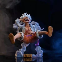 17cm one piece luffy gear 5 anime figure sun god nikka action figurine statue pvc collectible models doll toys for children gift