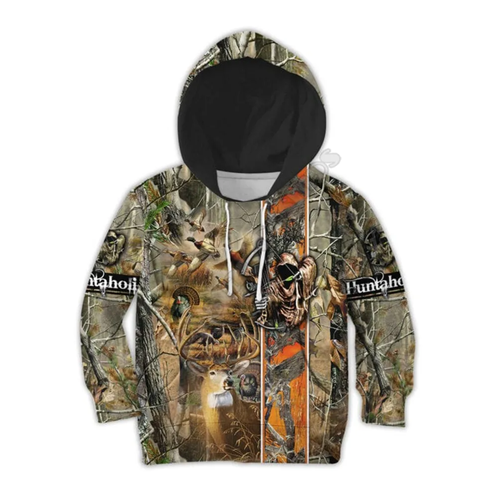 

Beautiful Hunting Camo Hoodies T-shirt Apparel 3D Printed Kids Sweatshirt Jacket T Shirts Boy Girl Funny Animal 05