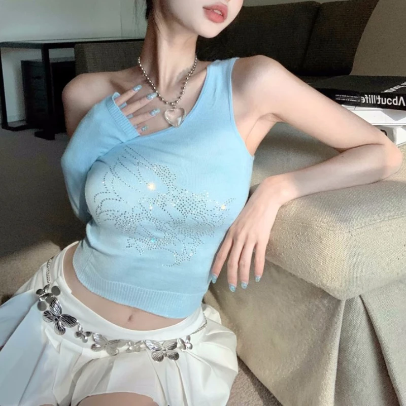 

Женский ТРИКОТАЖНЫЙ УКОРОЧЕННЫЙ ТОП, вязаная эластичная футболка с длинными рукавами и винтовой нитью в корейском ретро-стиле, весна 2023