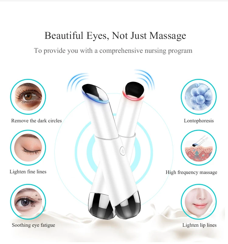 Eye Beauty Instrument Electric Lip Massager High-Frequency Vibration Color Light to Promote Absorption and Wrinkle Removal |