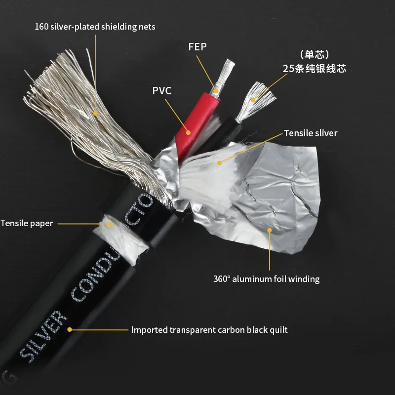 Xangsane 4N стерлингового серебра от one rca на два аудиокабеля сабвуфер специальный