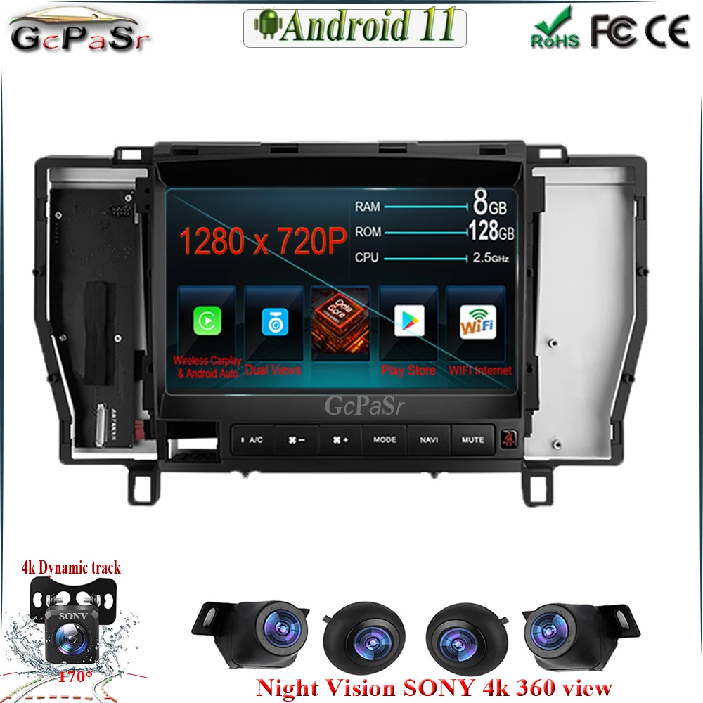 

9 ''Android 11 Авто Carplay для Toyota Crown 12 версия 1999 - 2008 Авторадио мультимедийный IPS монитор видеоплеер навигация GPS
