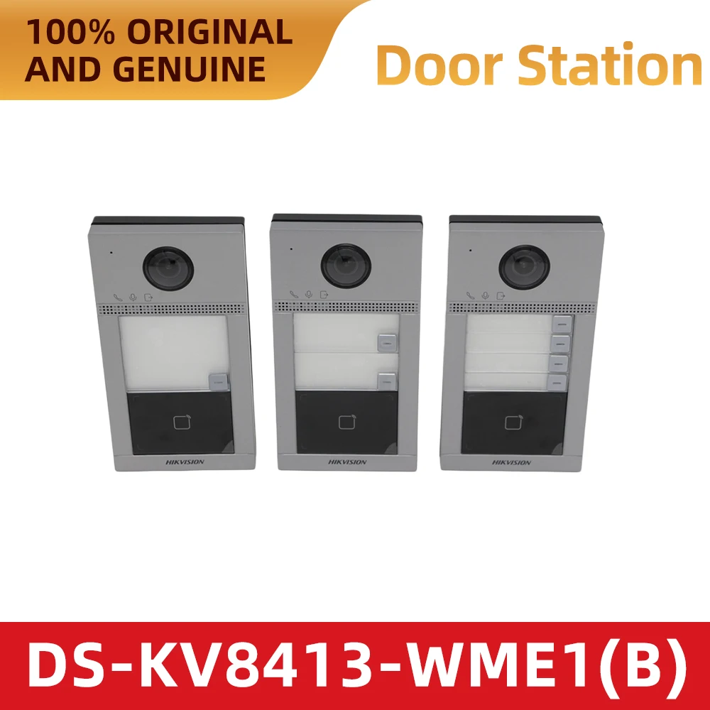 Фото Видеодомофон Hikvision DS-KV8413-WME1(B) IP, 2 МП, ИК-подсветка, уличный, Wi-Fi, PoE, контроль доступа, считыватель карт Mifare, IP65 №3