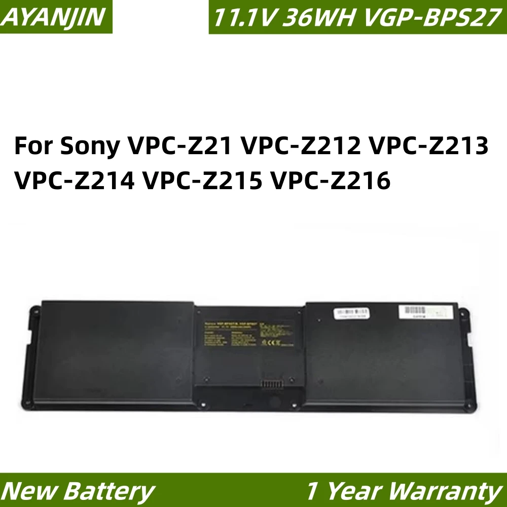 11 1 В 36 Втч VGP-BPS27 VGP-BPS27/B Аккумулятор для ноутбука Sony VPC-Z21 VPC-Z212 VPC-Z213 VPC-Z214 VPC-Z215 VPC-Z216