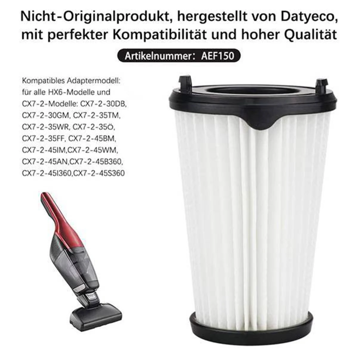 6 шт. фильтр CX7 для Electrolux ZB3301 AEG Hepa сменный CX7-2 пылесоса Ergorapido