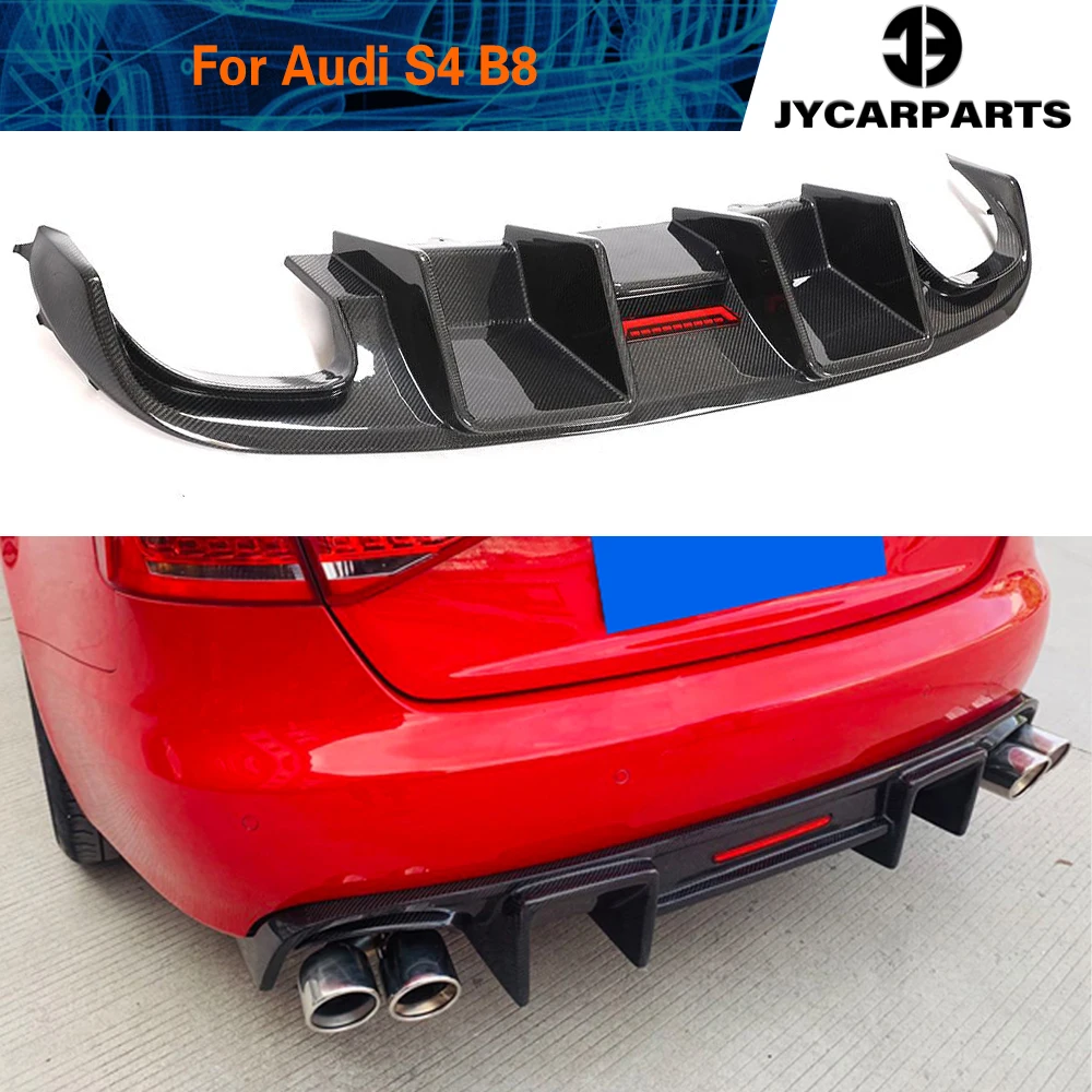 

Car Rear Bumper Diffuser Lip Spoiler for Audi S4 B8 2008 - 2012 Car Rear Bumper Diffuser Lip Spoiler Protector Carbon Fiber