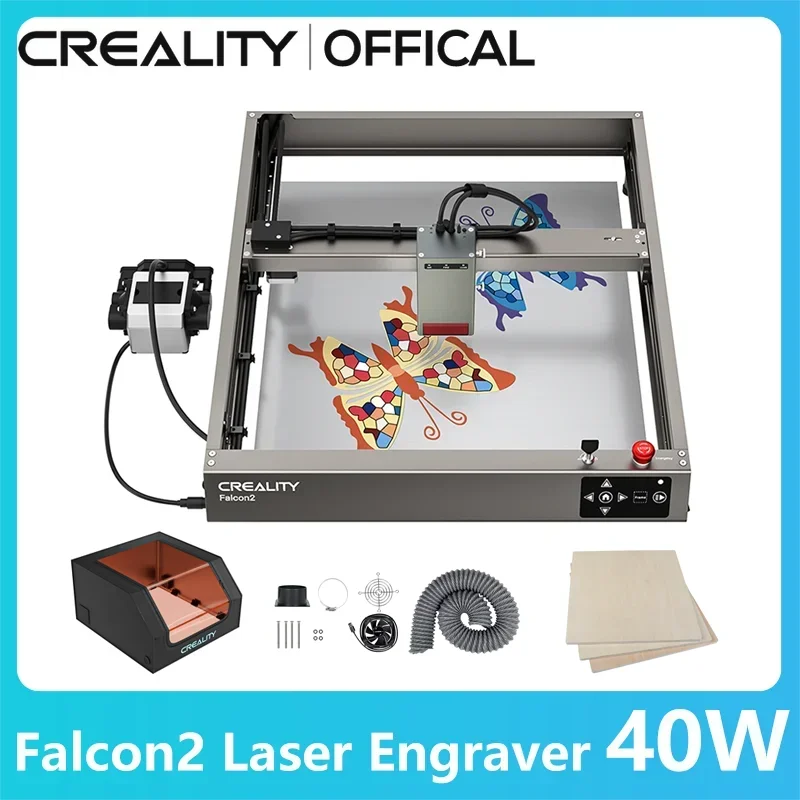 

Creality Falcon 2 40W Laser Engraver Strong Cutting CNC Cutter with Air Assist 25000mm/min Colorful DIY Laser Engraving Machine