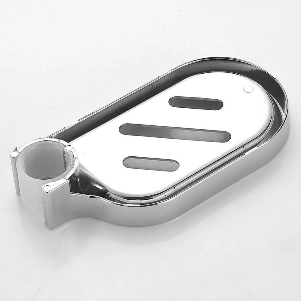 

1Pc Soap Box Tray Soap Dish Hollow Design Practical Adjustable ABS Chrome-plated 17*8.5cm Spare Tools For Bathroom