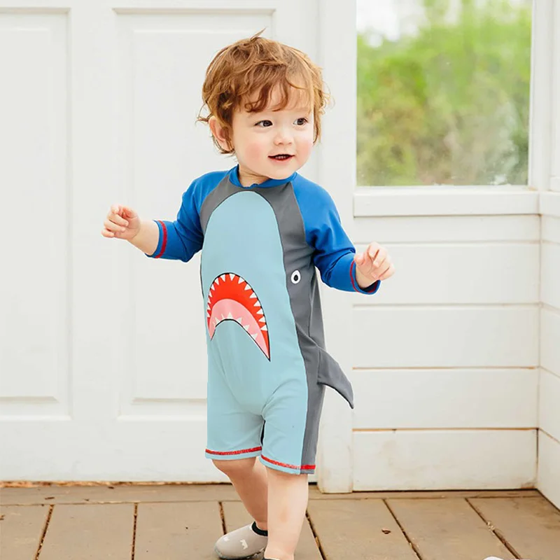 

Children's One Piece Swimwear Cute Shark for Baby/Kids Boys and Girls Sun-proof Fast Dry Swimming Suit Bathing Suit