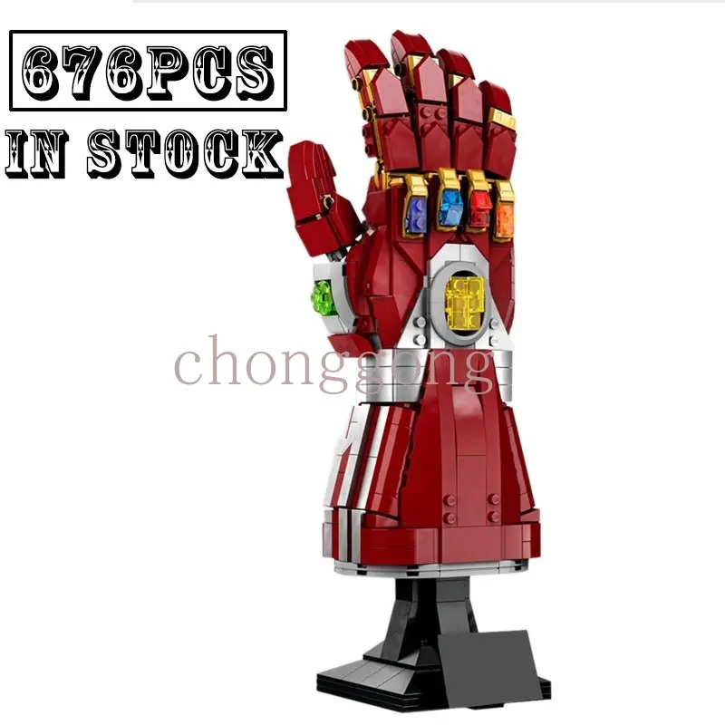 

New Collectible Building Set with Infinity Stones Nano Gauntlet Fit 76223 Bricks Gifts Kids Model Toys for Boy Christmas Gifts