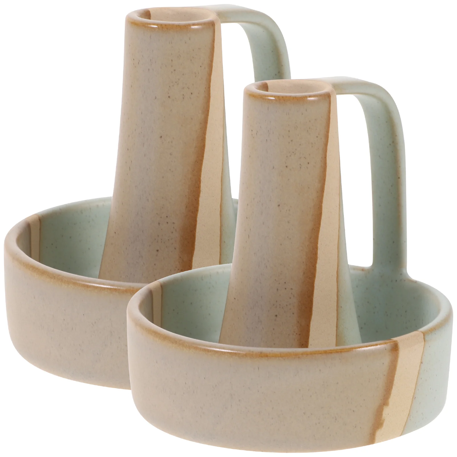 

2pcs Decorative Holder Stick Holder Ceramics Holder Holder Taper Holder