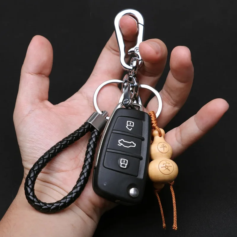 Домашний автомобильный брелок с номером телефона против потери карты, оплетенный верёвочным кулоном с карабином для ключей, цепочкой для брелоков и подарком