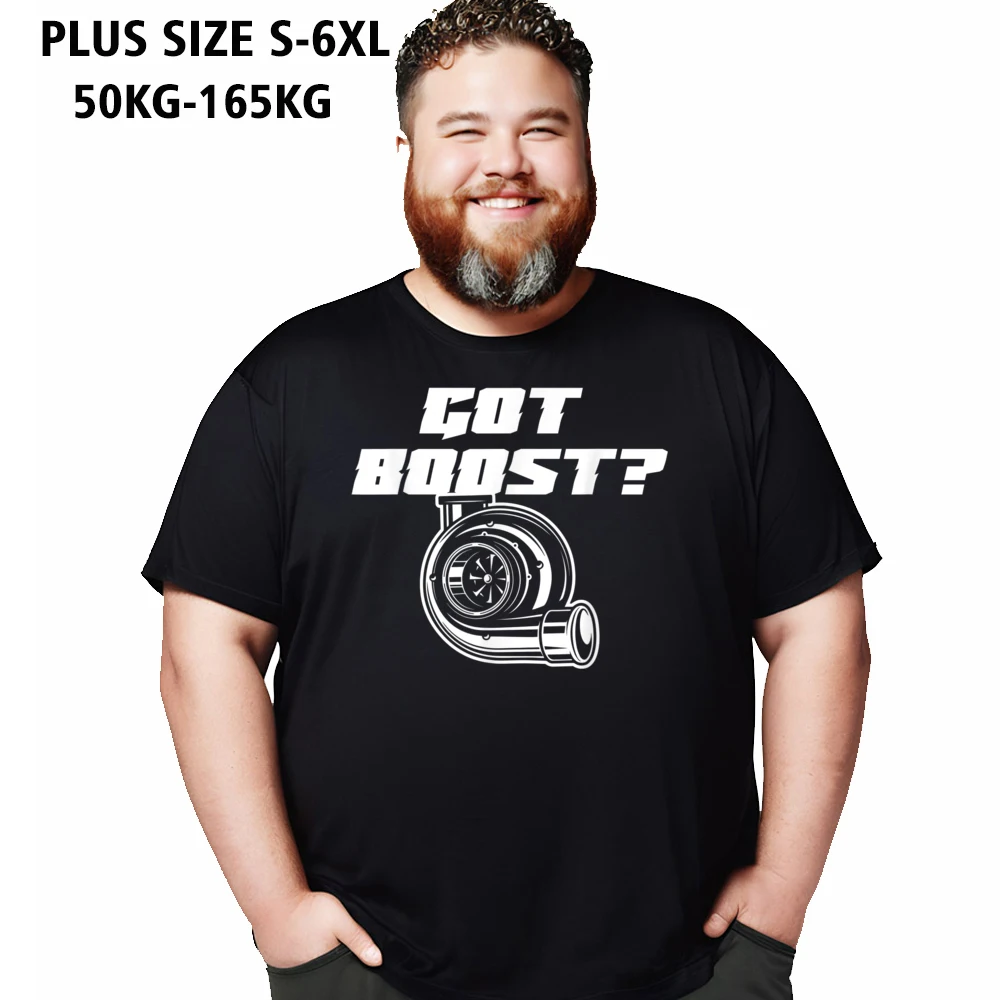 O-Neck got boost turbo t shirt Combed cotton Mens T Shirts Normal Short Sleeve Tees Oversized Printed On Tops