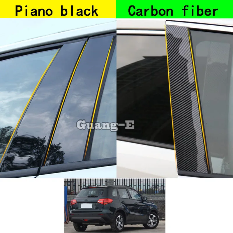 

Для Suzuki Vitara 2016 2017 2018 2019 2020 2021 2022 автомобильный Поликарбонат материал столб Крышка дверь отделка окно молдинг наклейка детали