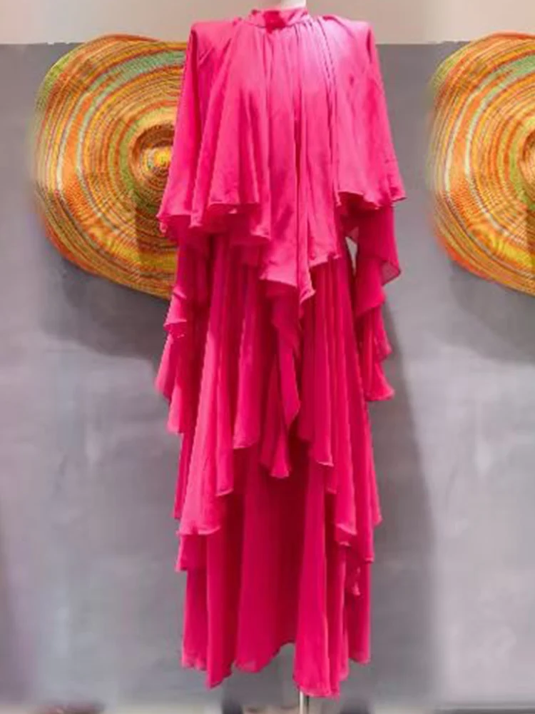 Весеннее новое модное сексуальное шифоновое платье с рюшами и