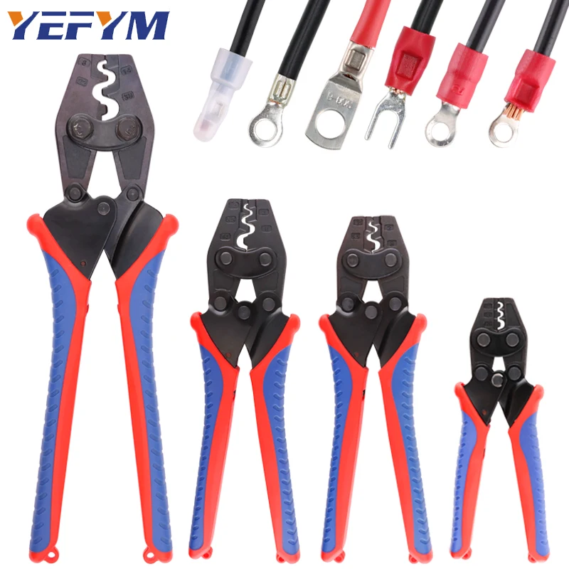 

Non-Insulated Terminal Crimping Tools YEJ Ratchet Wire Pliers For Copper Butt/Splice Wire Connectors 1.25-38mm²/AWG 26-2 YEFYM