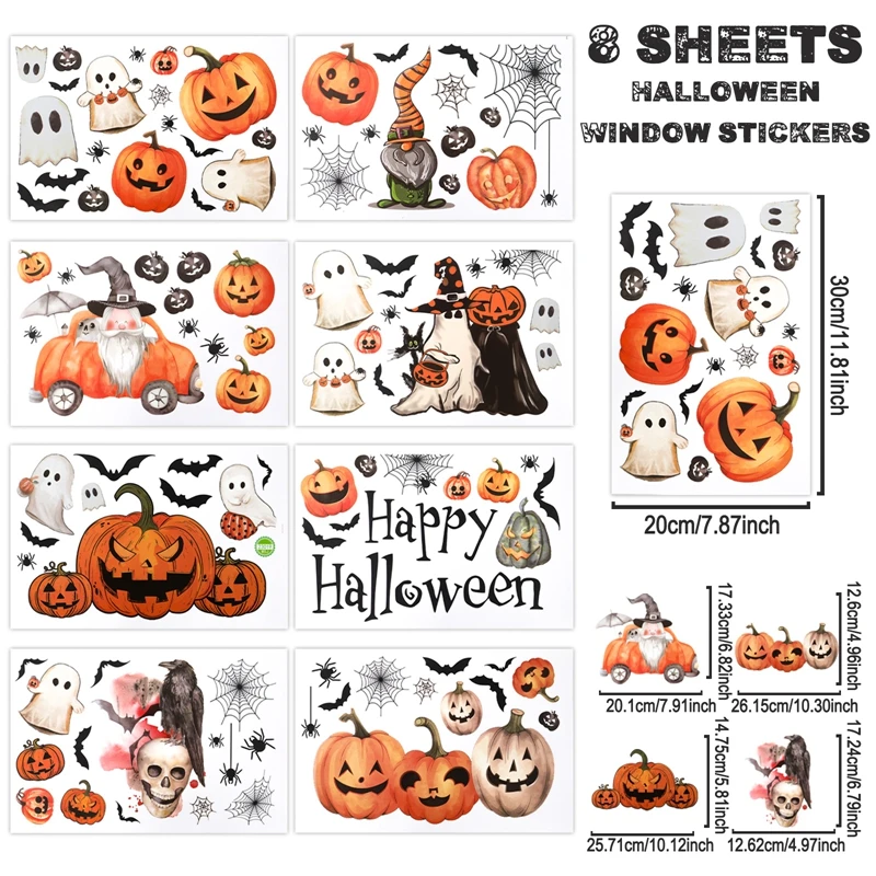 

Наклейки на окно на Хэллоуин