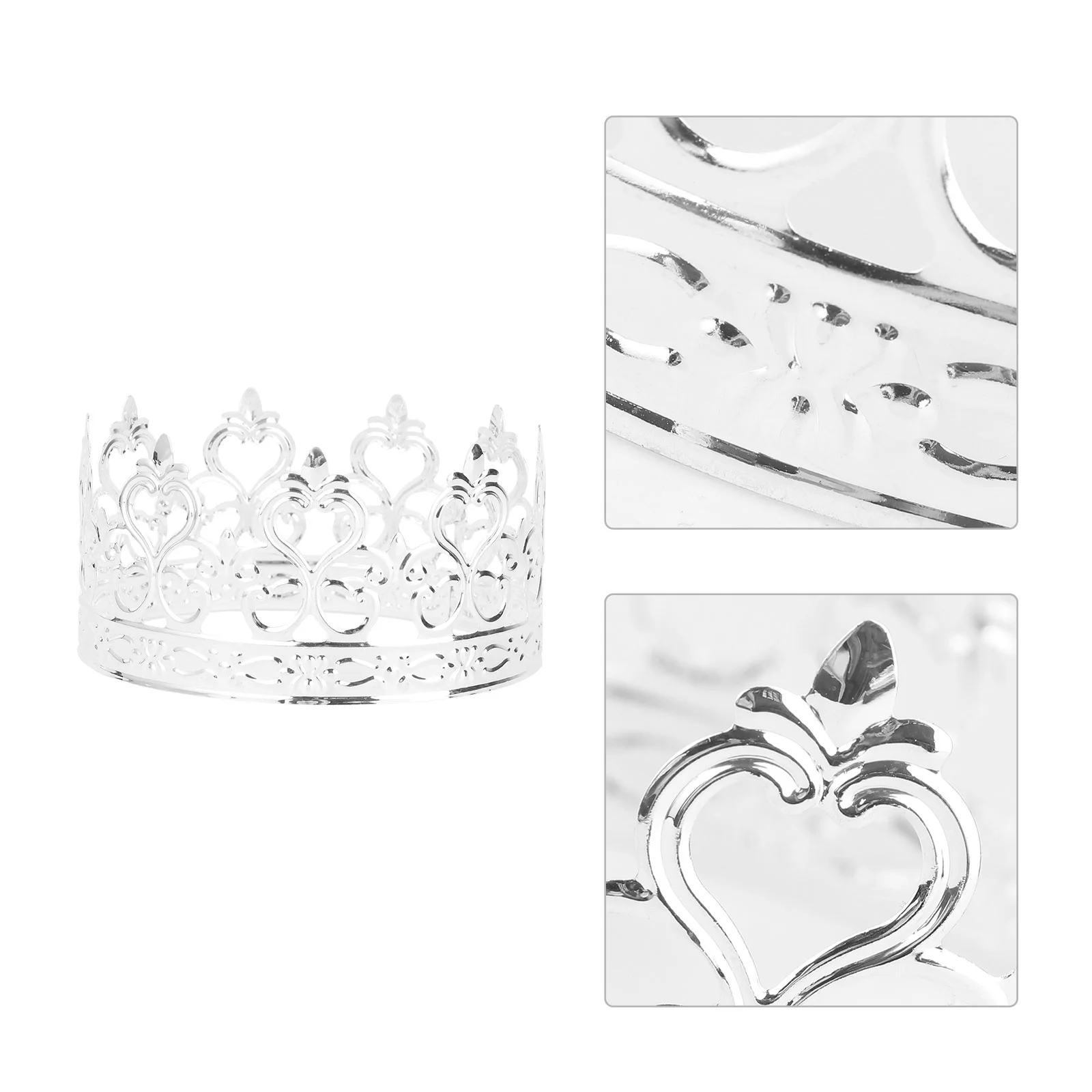 

Birthday Decoration Tiara Kids Cupcake Shower Baby Decorations Party Girl Wedding Headband Descendants Toppers Sliver Boy Girls