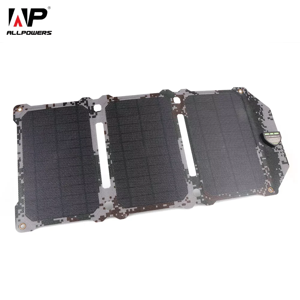 

NEW2023 ALLPOWERS Newest 21W Solar Panel Solar Cells Dual USB Solar Batteries Charger Phone Charging for IPhone iPad Fishing Cam