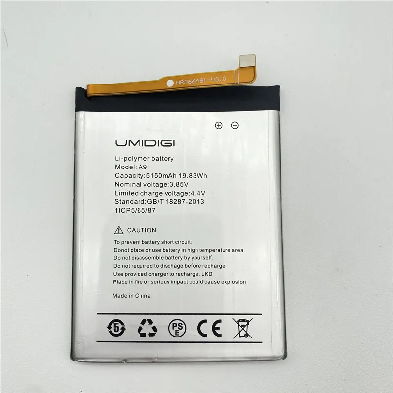 В наличии для UMIDIGI A9 аккумулятор 5150mAh Замена + номер отслеживания батарея новая