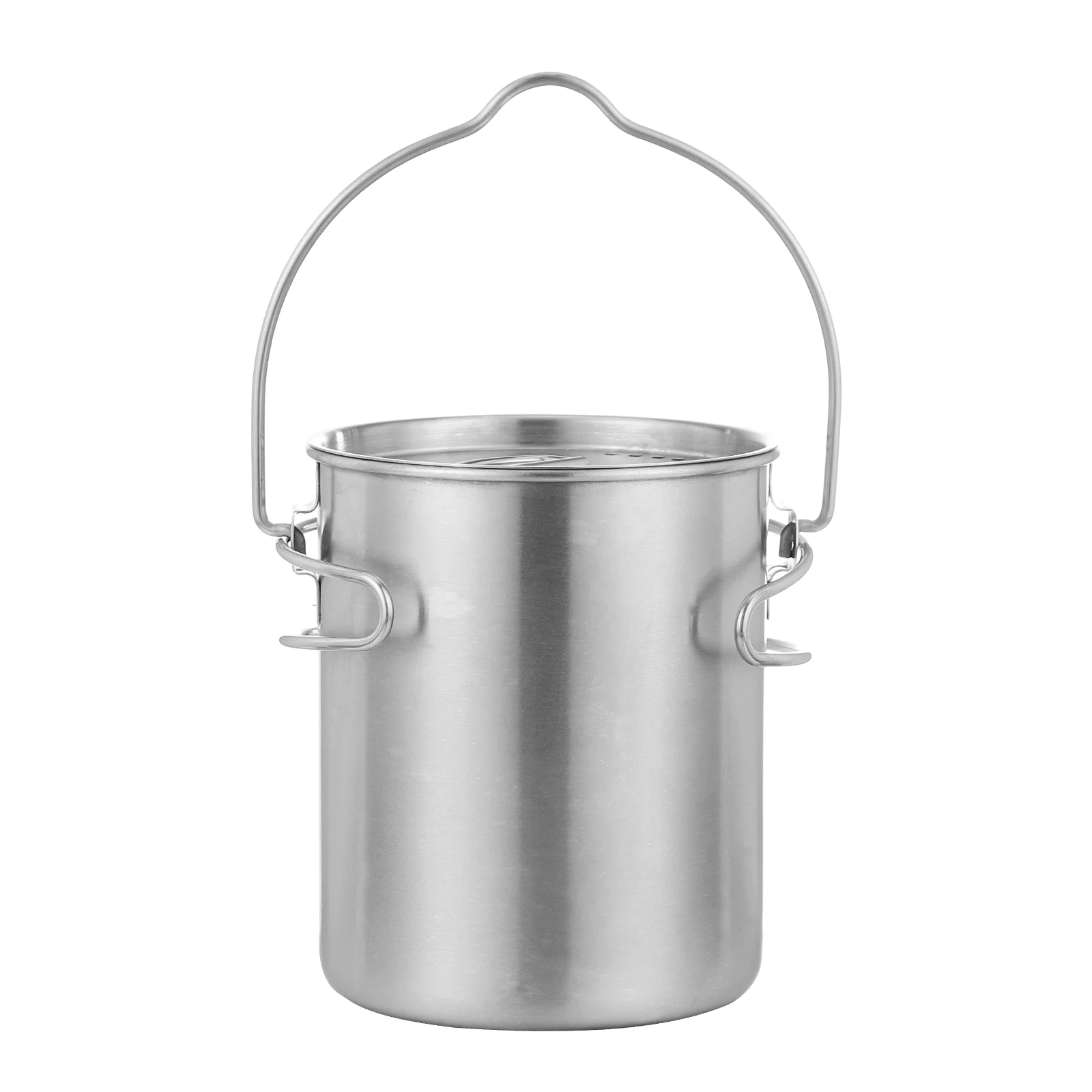 

Camping Mug Stainless Steel Cup Outdoor Pot Lid Water Kettle Travel Handle Mugs Campfire Metal Ultralight Tumbler Drinking Tea