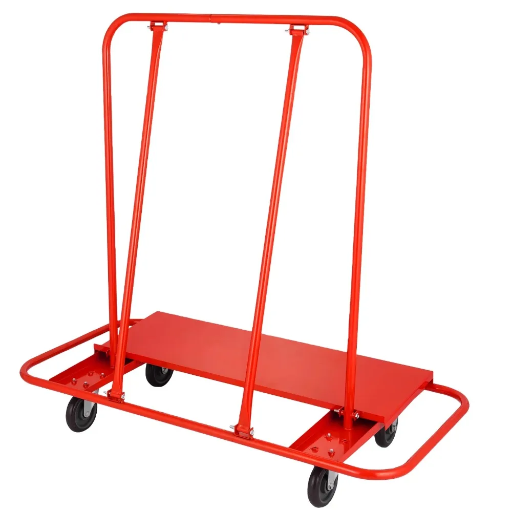 

Drywall Cart, with 2200 Lbs/1 Ton Load Capacity, Heavy Duty Plasterboard Trolley W/ Four 5" Wheels, Service Dolly