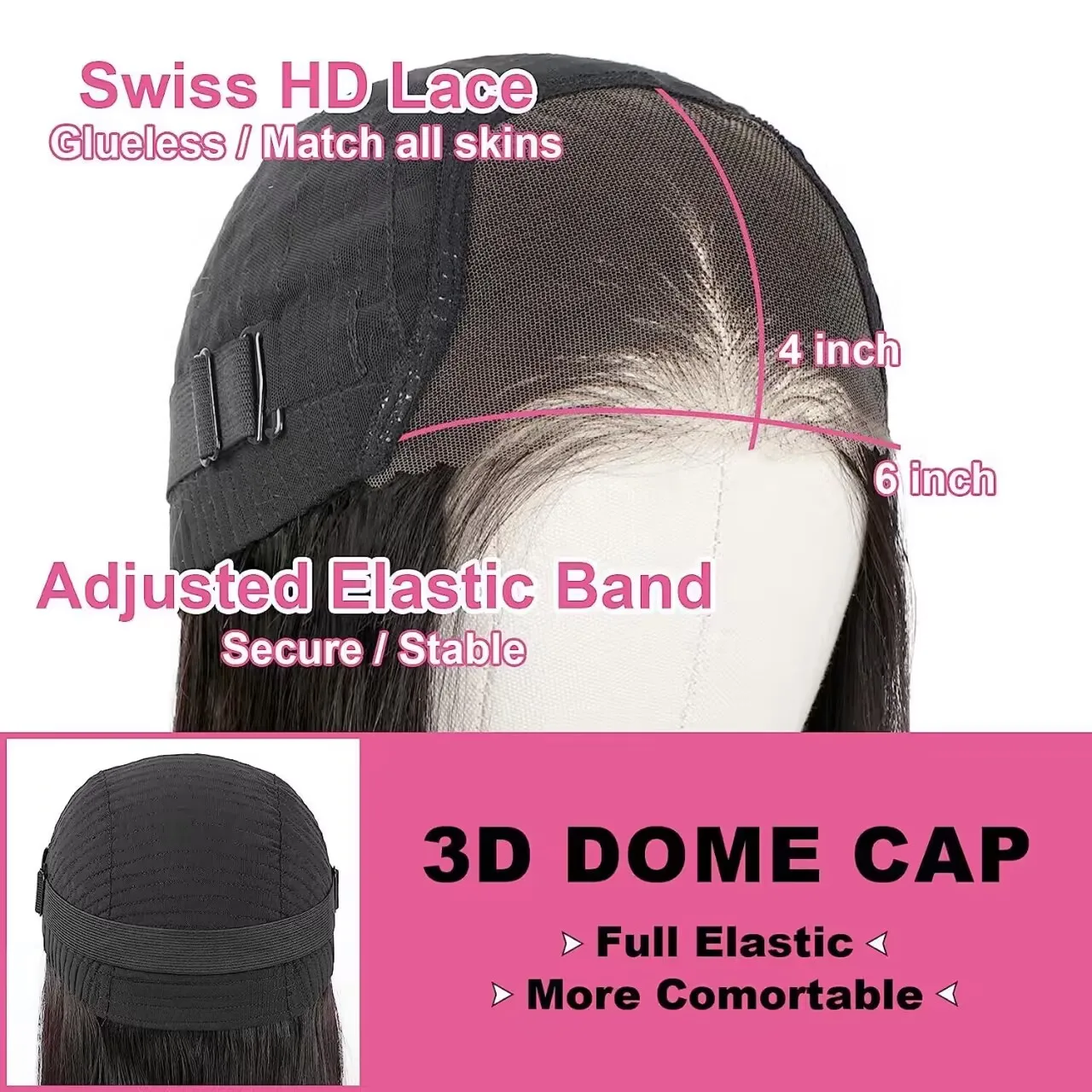 180% бесклеевые прозрачные парики из натуральных волос на кружеве спереди