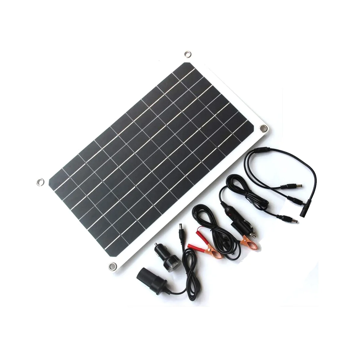 Комплект гибкой солнечной панели 20 Вт 12 В двойной порт постоянного тока уличный