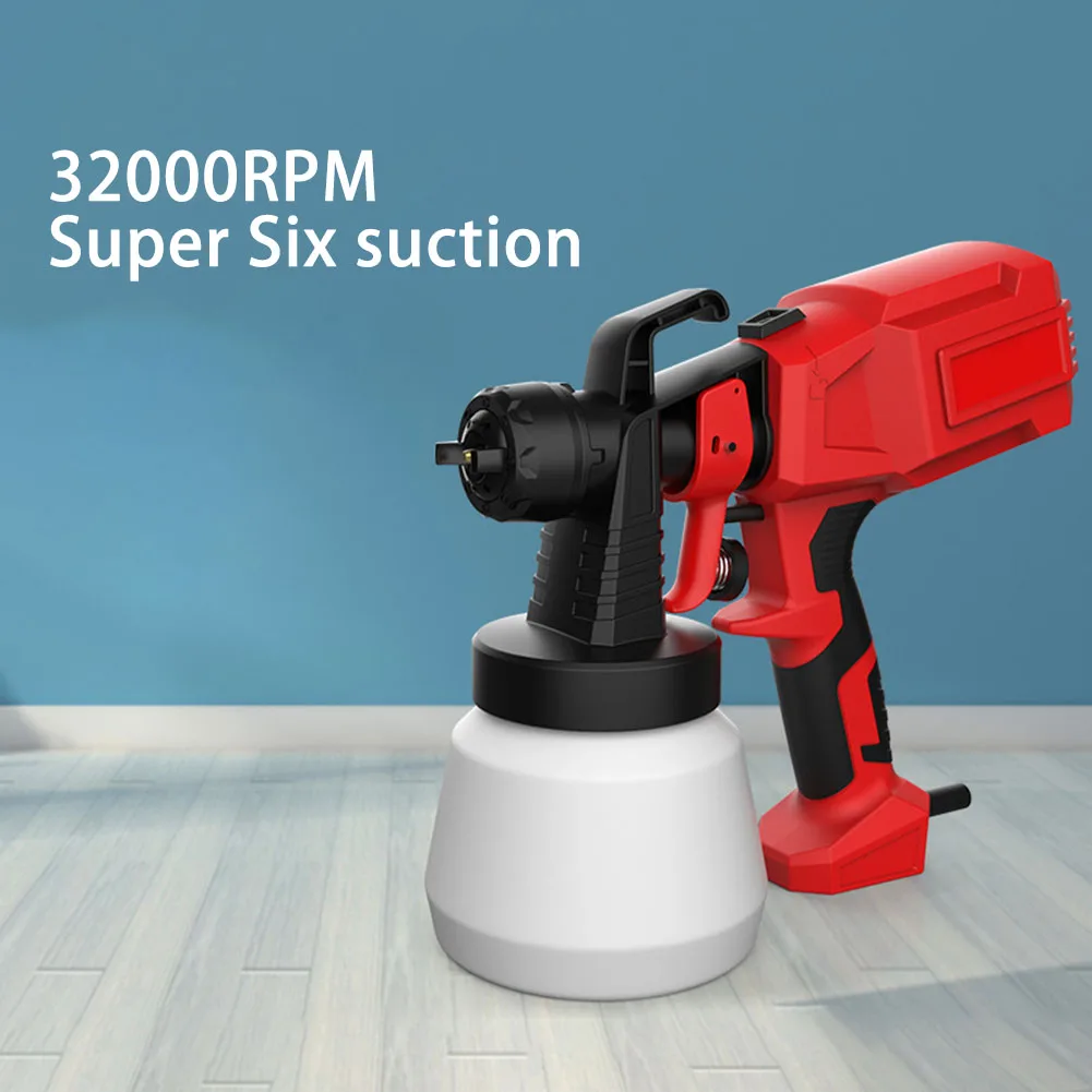 

Spray Gun 800ml Cordless Electric Paint Sprayer Auto Furniture Steel Coating Airbrush Compatible For Makita 18V Battery