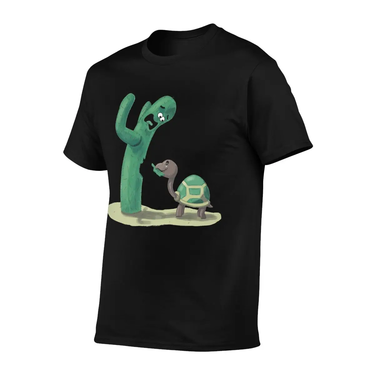 Футболка с изображением черепахи едает кактус крутые футболки растений круглым