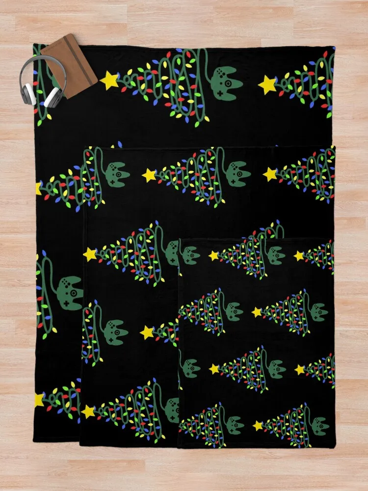 Игровой контроллер Рождественская елка (64) Одеяло на заказ Роскошные забавные