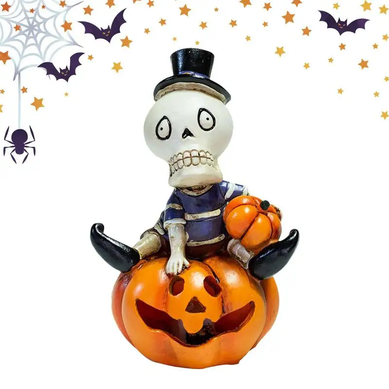 

Halloween Jack O Lantern Skull LED Pumpkin Statue Lantern Halloween Pumpkin Lantern LED Night Light Pumpkin Tealight For Bar