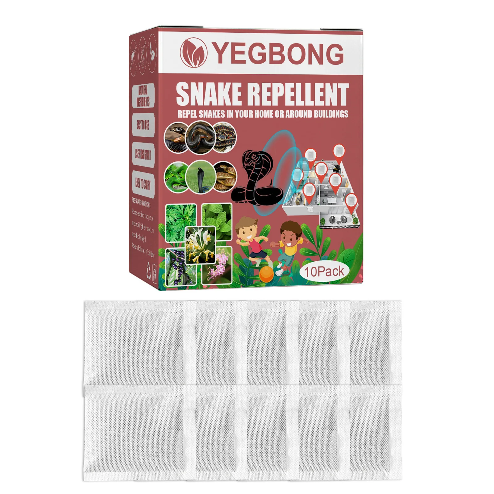 

10pcs Snake Repellents Powerful Rattlesnake Be Gone Defence Snake Repelling Bags Repels Against Poisonous And Not Poisonous