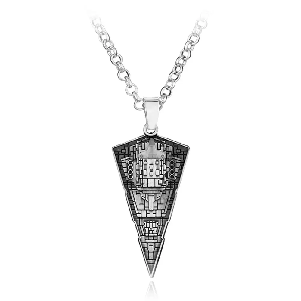 

Star Wars Necklace Spacecraft Star Destroyer Metal Pendant Neck Chain Collar Cosplay Vintage Jewelry Decoration Accessories Gift